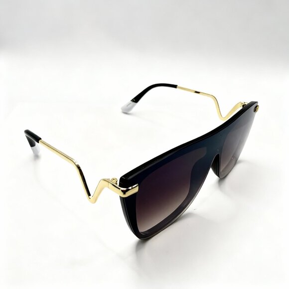 NEW VOGUE V Oversized Iconic Glam Trendy Designer Style Sunglasses Black - Picture 3 of 5